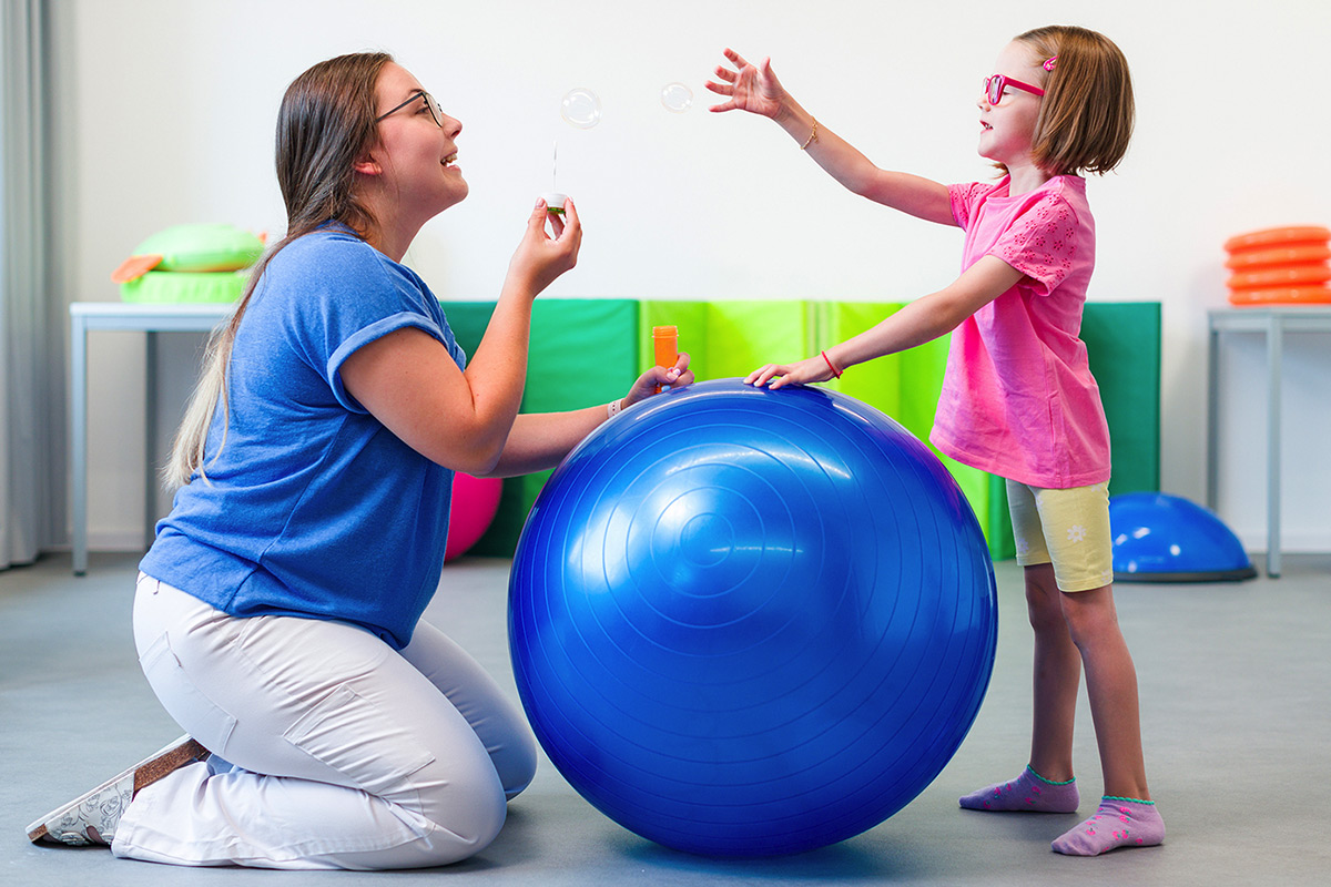 A Teacher and ABA Student during a teaching session
